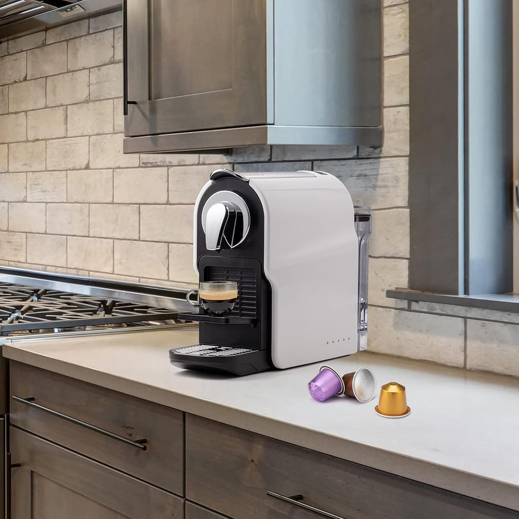 Beanglass Espresso Machine - Compact Capsule Coffee Maker with 20 Bar Pressure for Perfect Espresso and Lungo