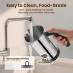 Elevate Your Coffee Experience with the 4-in-1 Milk Frother and Steamer - 10.6oz Electric Milk Maker for Perfect Lattes and Cappuccinos