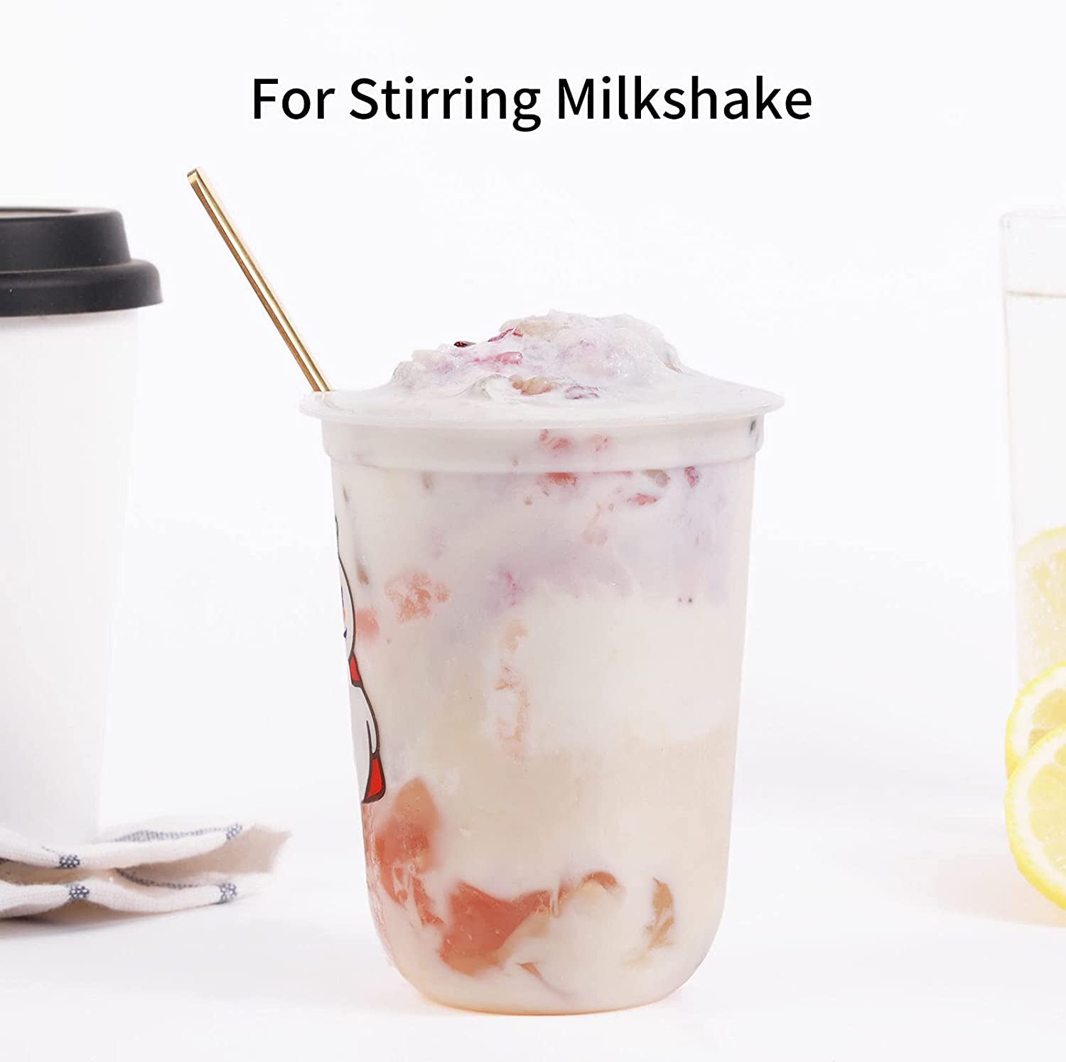 Elevate Your Beverage Experience with 4 PCS Gold Stainless Steel Long Handle Coffee & Tea Spoons - Perfect for Stirring Ice Tea, Espresso, and More!