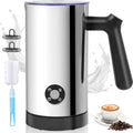 Elevate Your Coffee Experience with the 4-in-1 Milk Frother and Steamer - 10.6oz Electric Milk Maker for Perfect Lattes and Cappuccinos