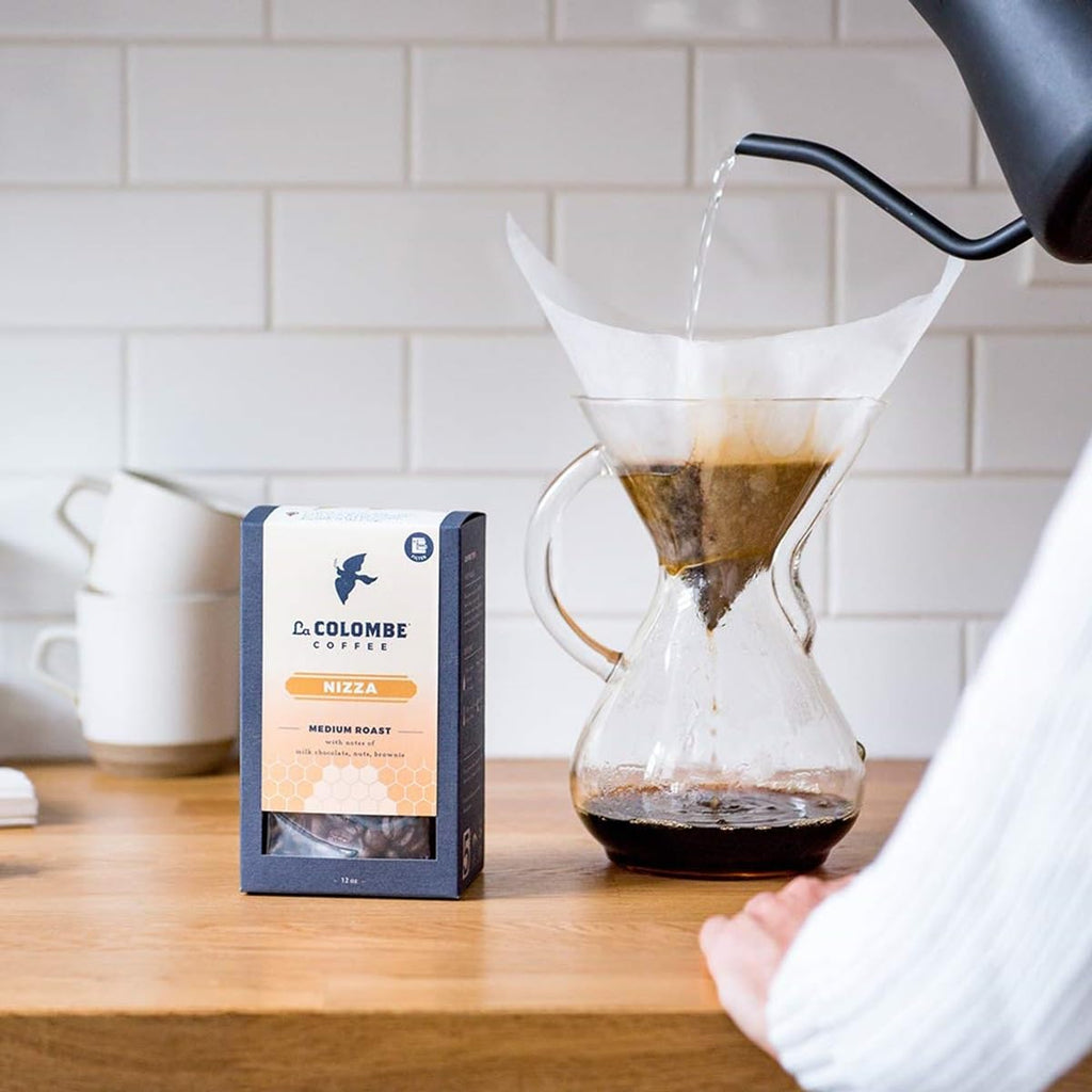 Nizza Medium Roast Whole Bean Coffee - Indulge in Rich Notes of Milk Chocolate, Nuts & Brownie with a Honey-Sweet Finish, 12 Ounce (Pack of 1)