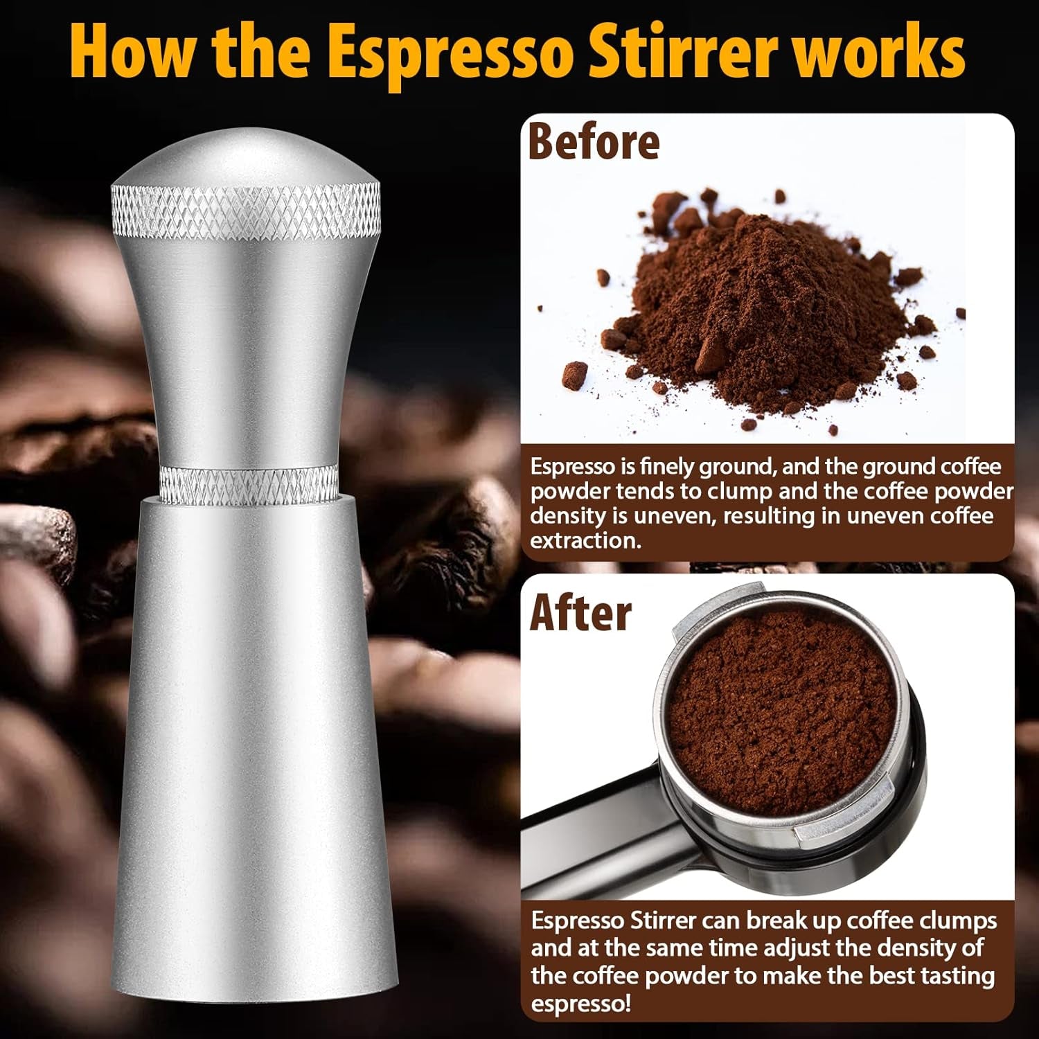 Elevate Your Espresso Experience with the MEION WDT Espresso Distribution Tool - 14 Precision Needles for Perfectly Ground Coffee
