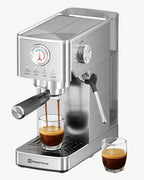 Elevate Your Coffee Experience with the 20 Bar ULKA Pump Espresso Machine - Compact Stainless Steel Maker with Built-In Milk Frother and 43Oz Water Tank
