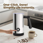 Elevate Your Coffee Experience with the 4-in-1 Milk Frother and Steamer - 10.6oz Electric Milk Maker for Perfect Lattes and Cappuccinos