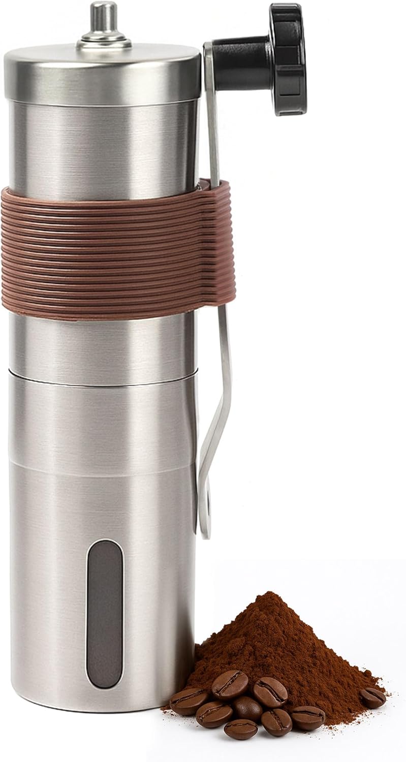 Experience Gourmet Coffee Anywhere with Our Premium Portable Manual Coffee Grinder - Adjustable for Espresso & French Press, Perfect for Home and Travel!