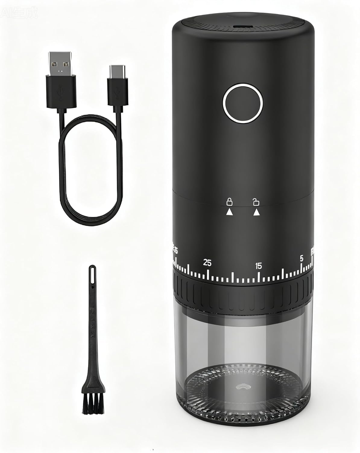 Revolutionary Rechargeable Coffee Grinder - Grind While Charging, 1.7X Faster with 38 Adjustable Settings, Conical Ceramic Burrs & 2000mAh Battery - Perfect for Travel & Camping!