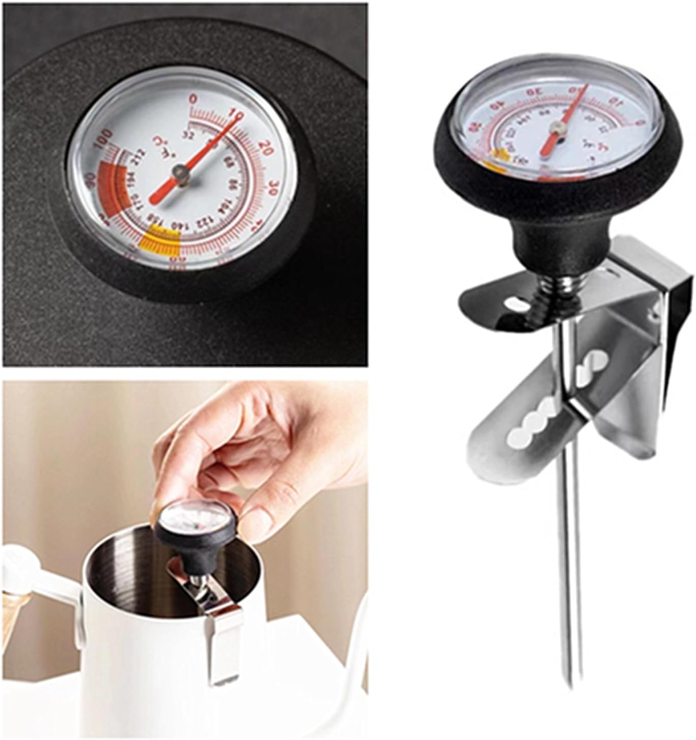 Elevate Your Coffee Game with the Professional Stainless Steel Milk Frothing Thermometer - Perfect for Lattes, Cappuccinos, and More!
