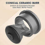 Revolutionary Rechargeable Coffee Grinder - Grind While Charging, 1.7X Faster with 38 Adjustable Settings, Conical Ceramic Burrs & 2000mAh Battery - Perfect for Travel & Camping!