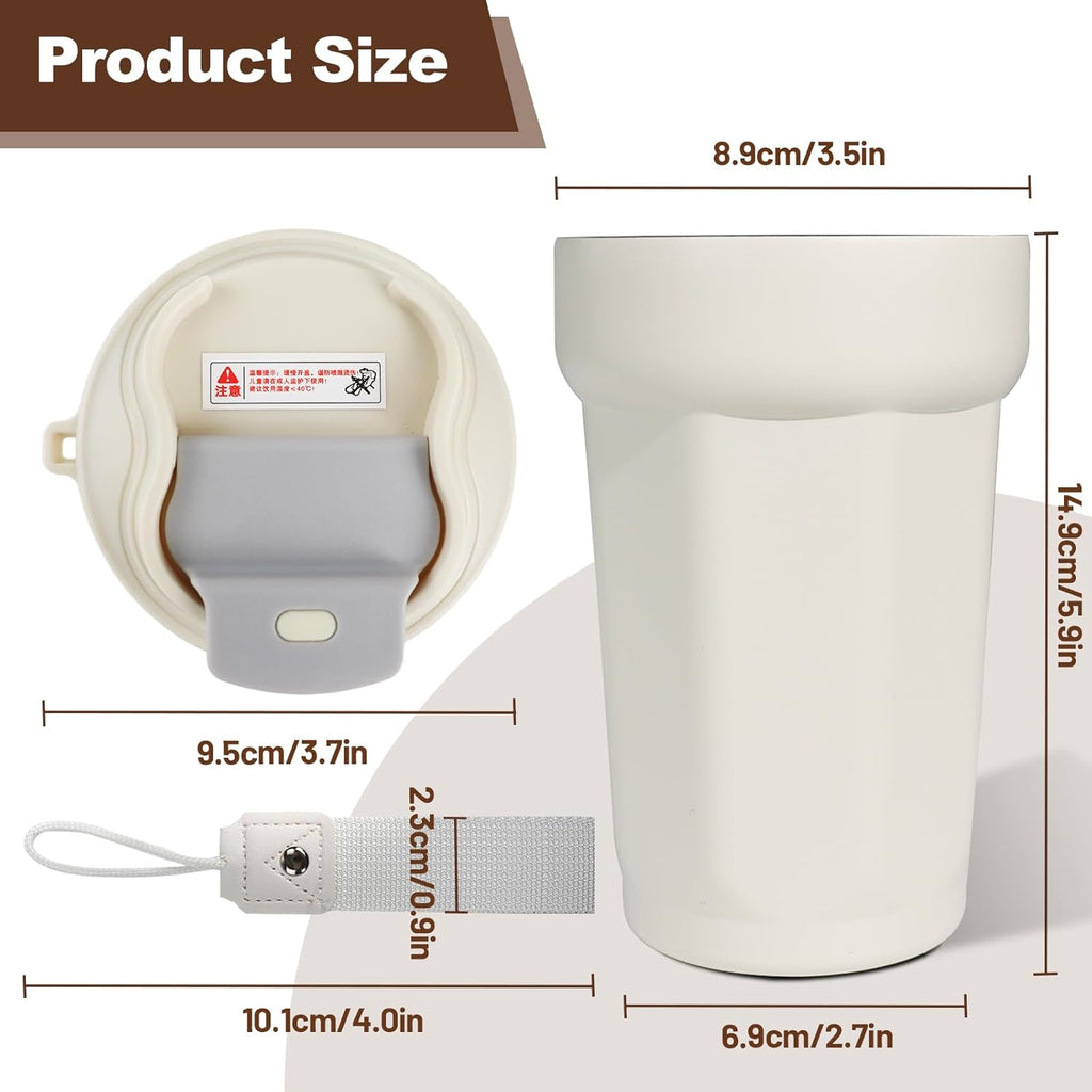 2 Cup Stovetop Espresso Maker Stainless Steel Moka Pot Stove Top Percolator Italian Coffee Makers Insulated Coffee Tumbler 450Ml Travel Coffee Mug 316 Stainless Steel Direct Drink Opening