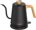 Elevate Your Brewing Experience with the Premium Gooseneck Electric Kettle - 1L Stainless Steel Hot Water Kettle for Perfect Coffee & Tea, 1000W with Built-In Thermometer and Auto Shut-Off in Sleek Black Design