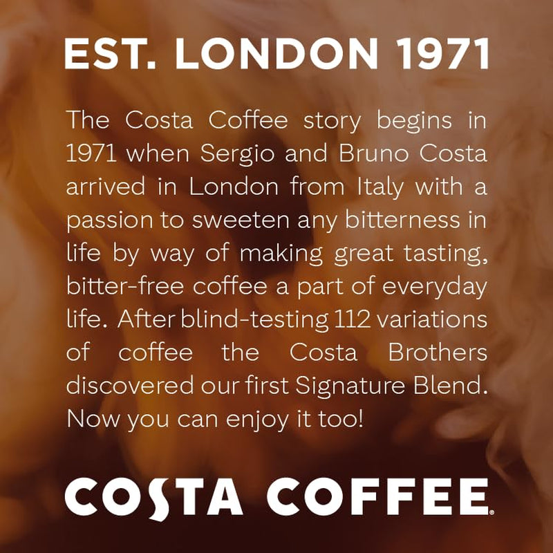 Indulge in Costa Coffee's Signature Blend Medium Roast Whole Beans - 12oz of Pure Coffee Bliss, Rainforest Alliance Certified