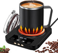  Electric Coffee Cup Warmer with 16Oz Heated Mug with Auto Shut off & 9 Temp Settings