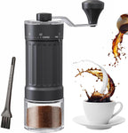 Premium Manual Coffee Grinder - 40 Adjustable Settings, 30G Capacity, Compact Conical Burr Mill for Espresso, Pour Over, French Press - Perfect for Travel, Camping, and Office Use
