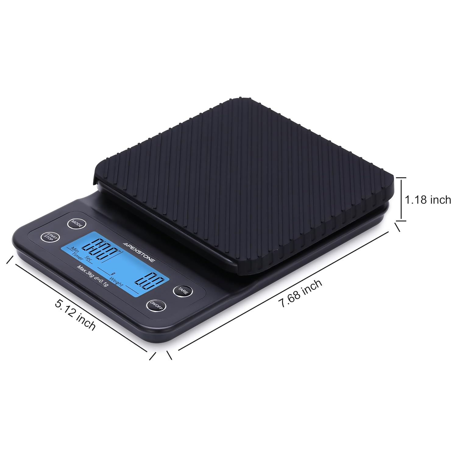 Precision Digital Espresso Coffee Scale with Timer - Your Essential Tool for Perfect Pour Over Brewing (Batteries Included)