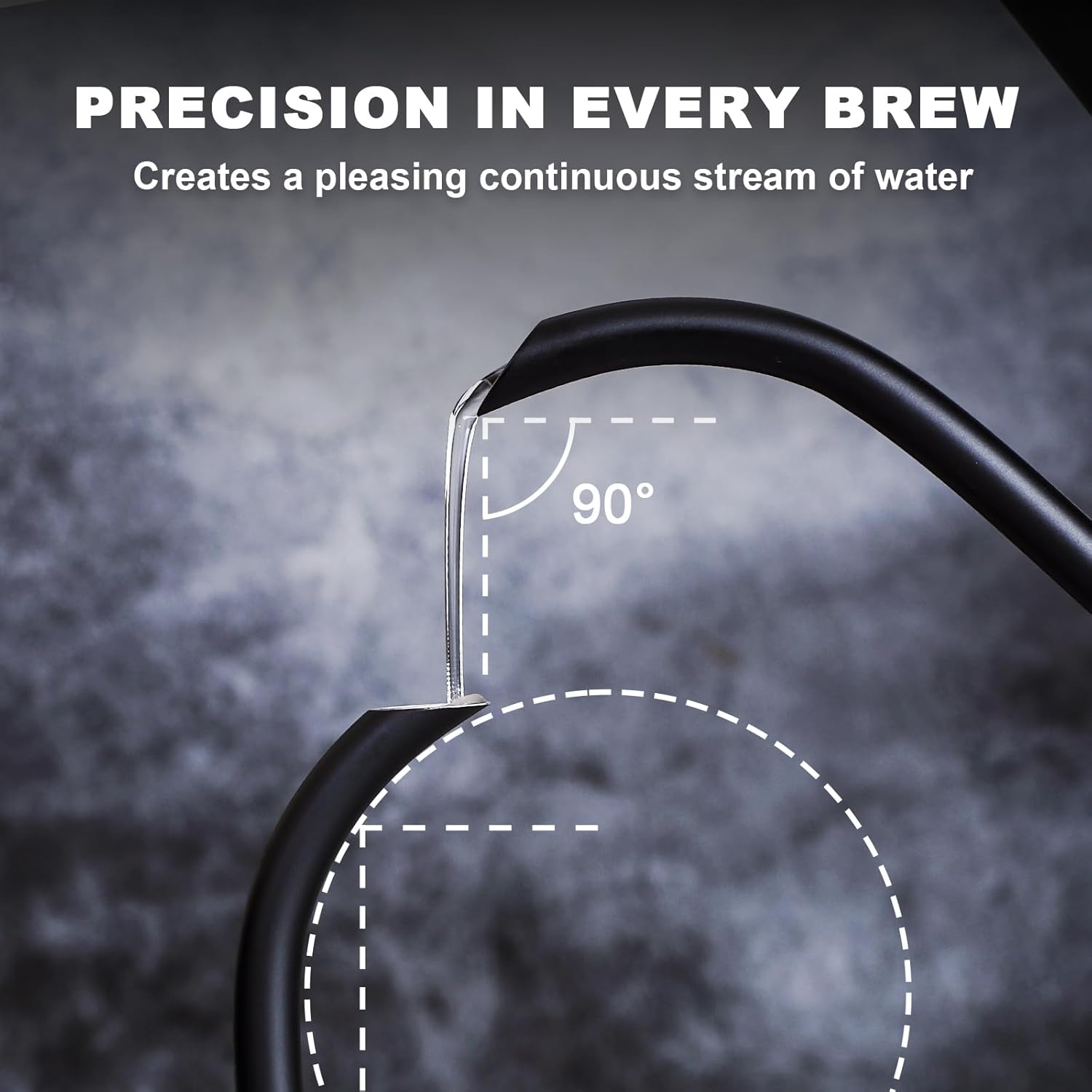 Elevate Your Brewing Experience with the Premium Gooseneck Electric Kettle - 1L Stainless Steel Hot Water Kettle for Perfect Coffee & Tea, 1000W with Built-In Thermometer and Auto Shut-Off in Sleek Black Design