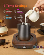 Mug Warmer - 3-Temp Settings Coffee Mug Warmer for Desk with 4 Hrs Auto Shut Off