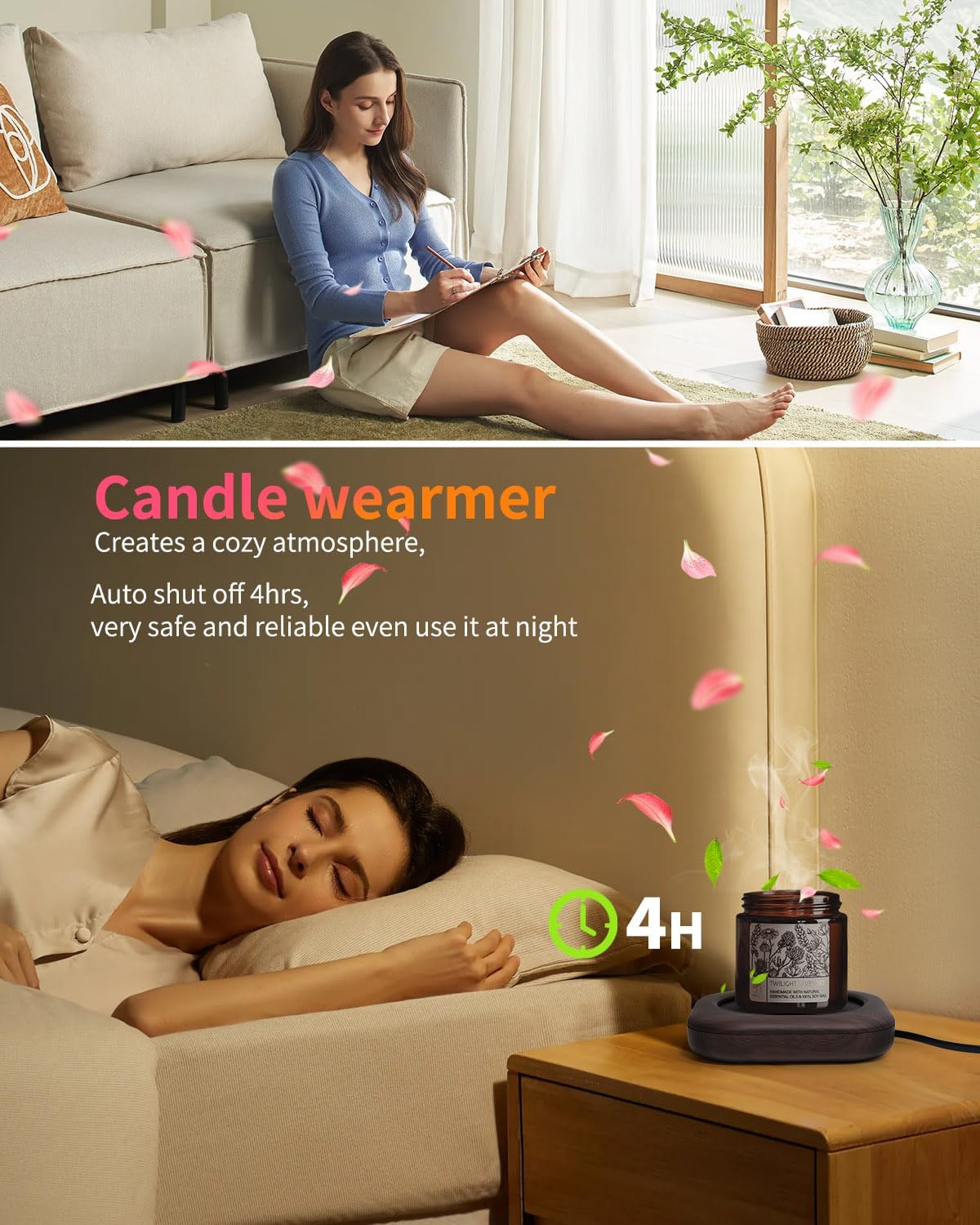 Mug Warmer - 3-Temp Settings Coffee Mug Warmer for Desk with 4 Hrs Auto Shut Off