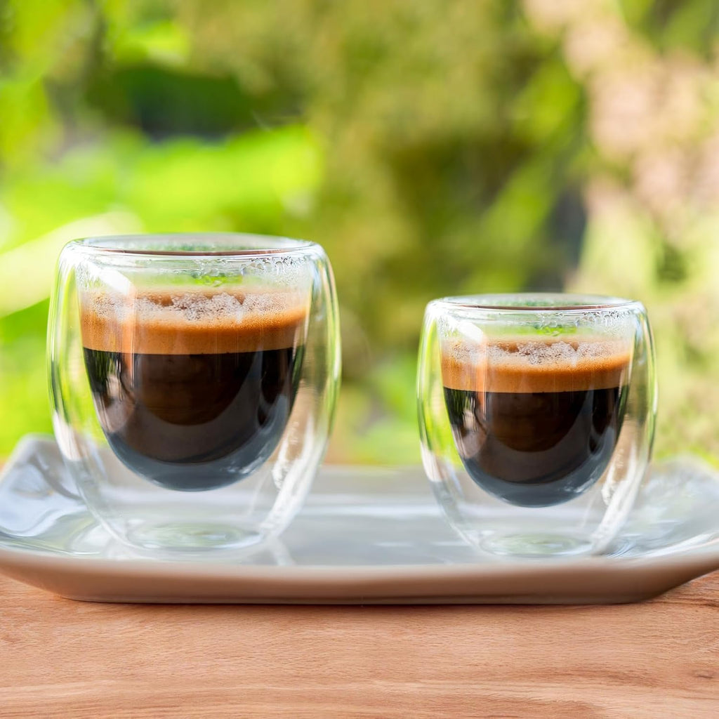 Indulge in Elegance: Set of 2 Insulated Double-Walled Espresso Cups - Perfect for Your Favorite Brews