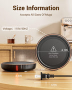 Coffee Cup Mug Warmer for Desk,  Electric Mug Heater for Beverages, Milk & Tea