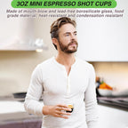 Indulge in Elegance: Set of 2 Insulated Double-Walled Espresso Cups - Perfect for Your Favorite Brews