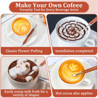 Elevate Your Coffee Experience with 3PCS Dual-Ended Stainless Steel Latte Art Pens - Perfect for Stunning Espresso Designs at Home!