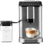 Experience Barista-Quality Coffee at Home with the Fully Automatic 20 Bar Espresso Machine - Customizable Touch Control, Built-In Grinder, and Effortless Milk Frothing