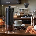 Premium Manual Coffee Grinder - 40 Adjustable Settings, 30G Capacity, Compact Conical Burr Mill for Espresso, Pour Over, French Press - Perfect for Travel, Camping, and Office Use