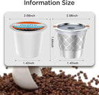Eco-Friendly Universal Stainless Steel Reusable K Cup Coffee Filters - Perfectly Compatible with K 1.0 & 2.0 Coffee Makers (Set of 2)