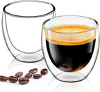 Indulge in Elegance: Set of 2 Insulated Double-Walled Espresso Cups - Perfect for Your Favorite Brews