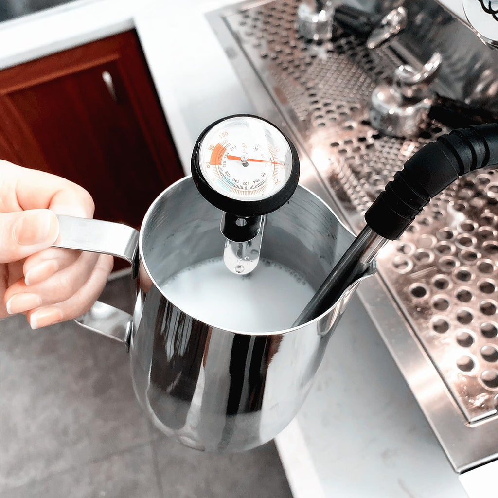 Elevate Your Coffee Game with the Professional Stainless Steel Milk Frothing Thermometer - Perfect for Lattes, Cappuccinos, and More!