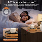 36W Mug Warmer, 3 Temperature Settings, Auto Shut off (2-12H), Design with Ambient Light, (Wood Grain)