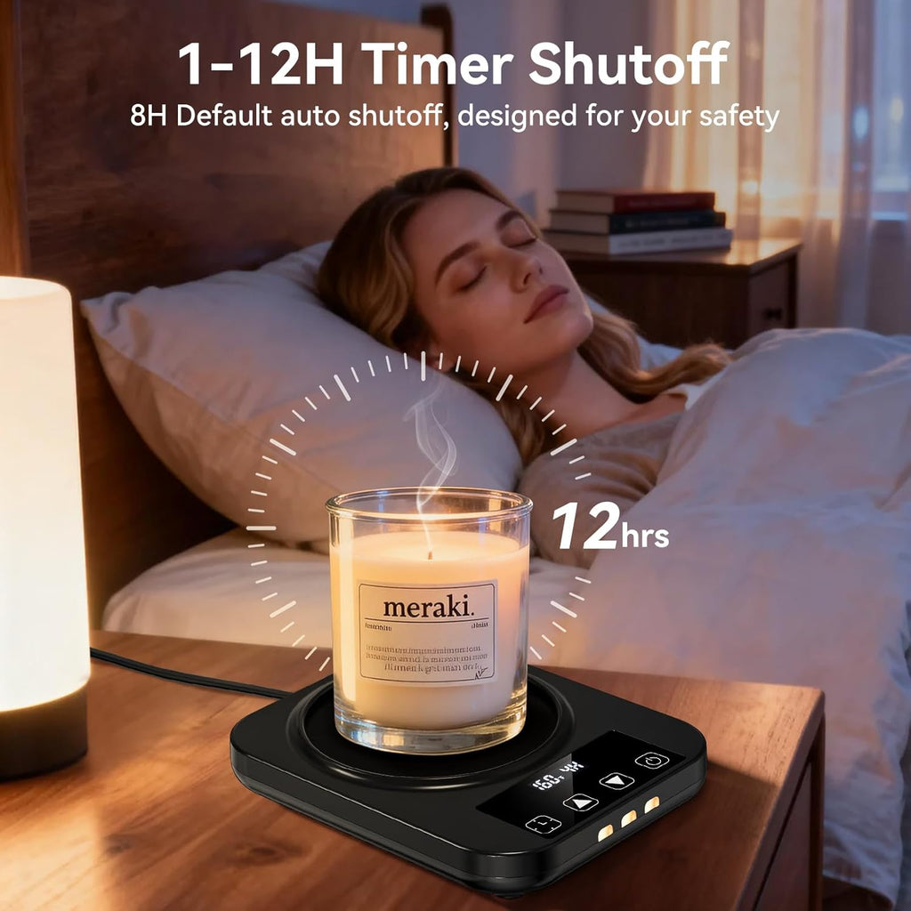  Electric Coffee Cup Warmer with 16Oz Heated Mug with Auto Shut off & 9 Temp Settings