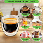 Indulge in Elegance: Set of 2 Insulated Double-Walled Espresso Cups - Perfect for Your Favorite Brews