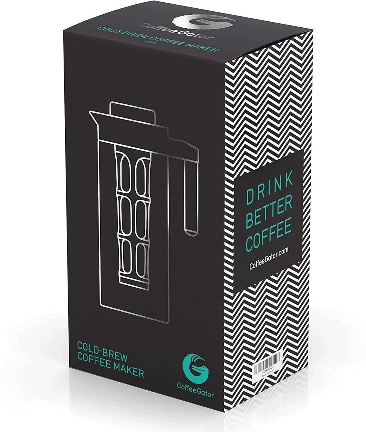 Experience the Ultimate Cold Brew Coffee Maker - 47 Oz Iced Tea & Cold Brew Pitcher with Glass Carafe, Filter, Funnel & Measuring Scoop in Sleek Black Design