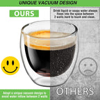 Indulge in Elegance: Set of 2 Insulated Double-Walled Espresso Cups - Perfect for Your Favorite Brews