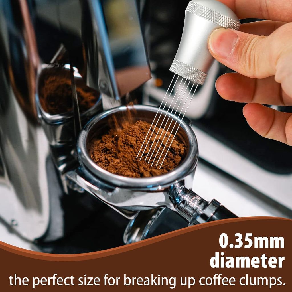 Elevate Your Espresso Experience with the MEION WDT Espresso Distribution Tool - 14 Precision Needles for Perfectly Ground Coffee