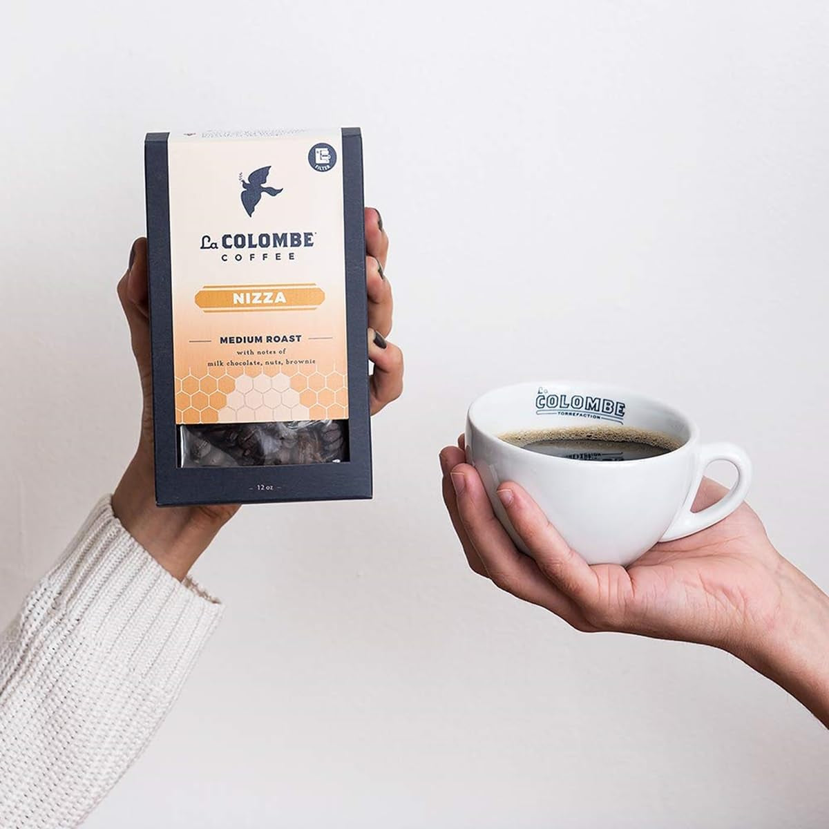 Nizza Medium Roast Whole Bean Coffee - Indulge in Rich Notes of Milk Chocolate, Nuts & Brownie with a Honey-Sweet Finish, 12 Ounce (Pack of 1)