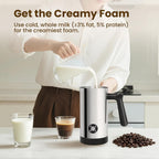 Elevate Your Coffee Experience with the 4-in-1 Milk Frother and Steamer - 10.6oz Electric Milk Maker for Perfect Lattes and Cappuccinos