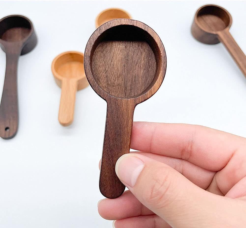 Elevate Your Brewing Experience with Our Premium Walnut Wood Coffee Spoons - Perfect for Measuring Coffee, Tea, and More!