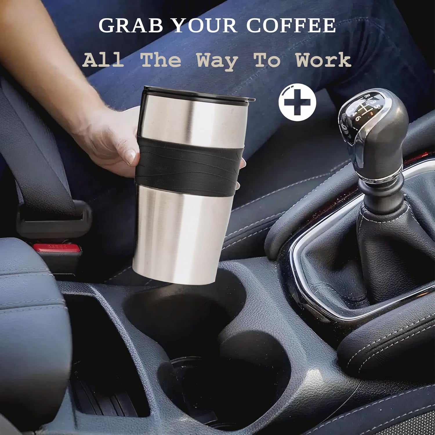 Compact Black Personal Single Serve Coffee Maker with 14Oz Travel Mug – Perfect for On-the-Go Brewing and Easy Cleanup!