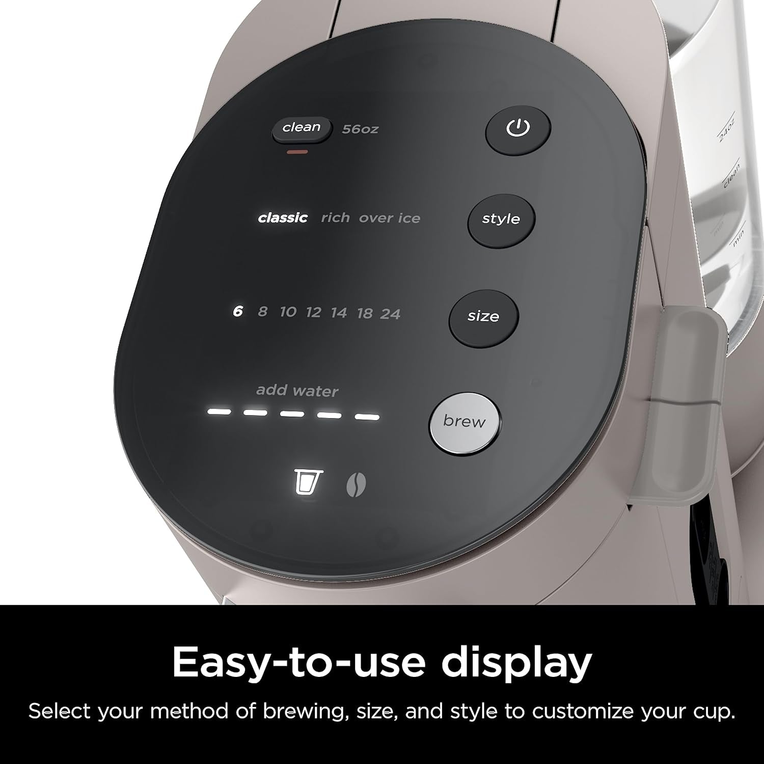 Experience Ultimate Coffee Bliss with the Compact Pods & Grounds Single-Serve Coffee Maker - K-Cup Compatible, Brew Grounds or Pods, Perfect for Iced Coffee Lovers!