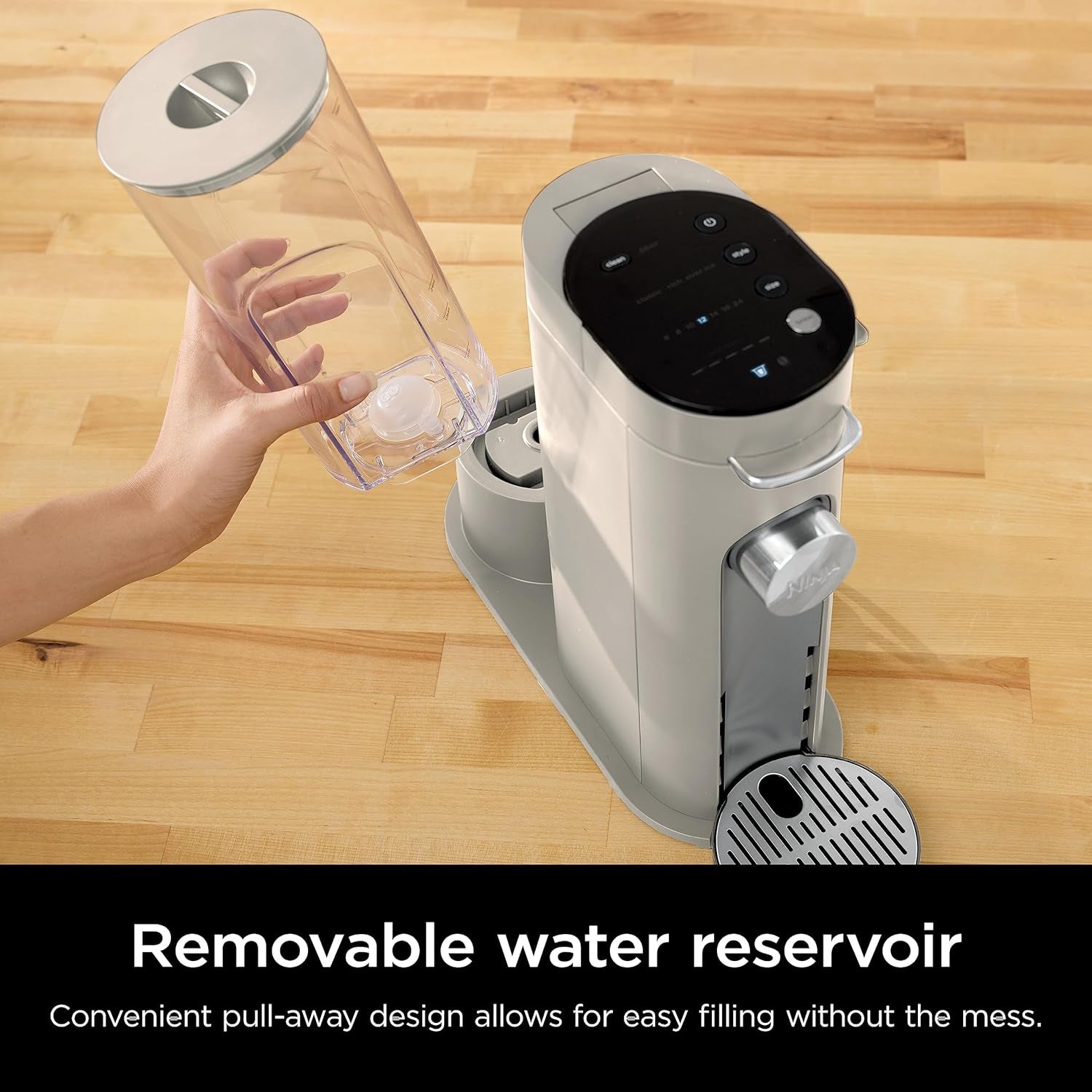 Experience Ultimate Coffee Bliss with the Compact Pods & Grounds Single-Serve Coffee Maker - K-Cup Compatible, Brew Grounds or Pods, Perfect for Iced Coffee Lovers!