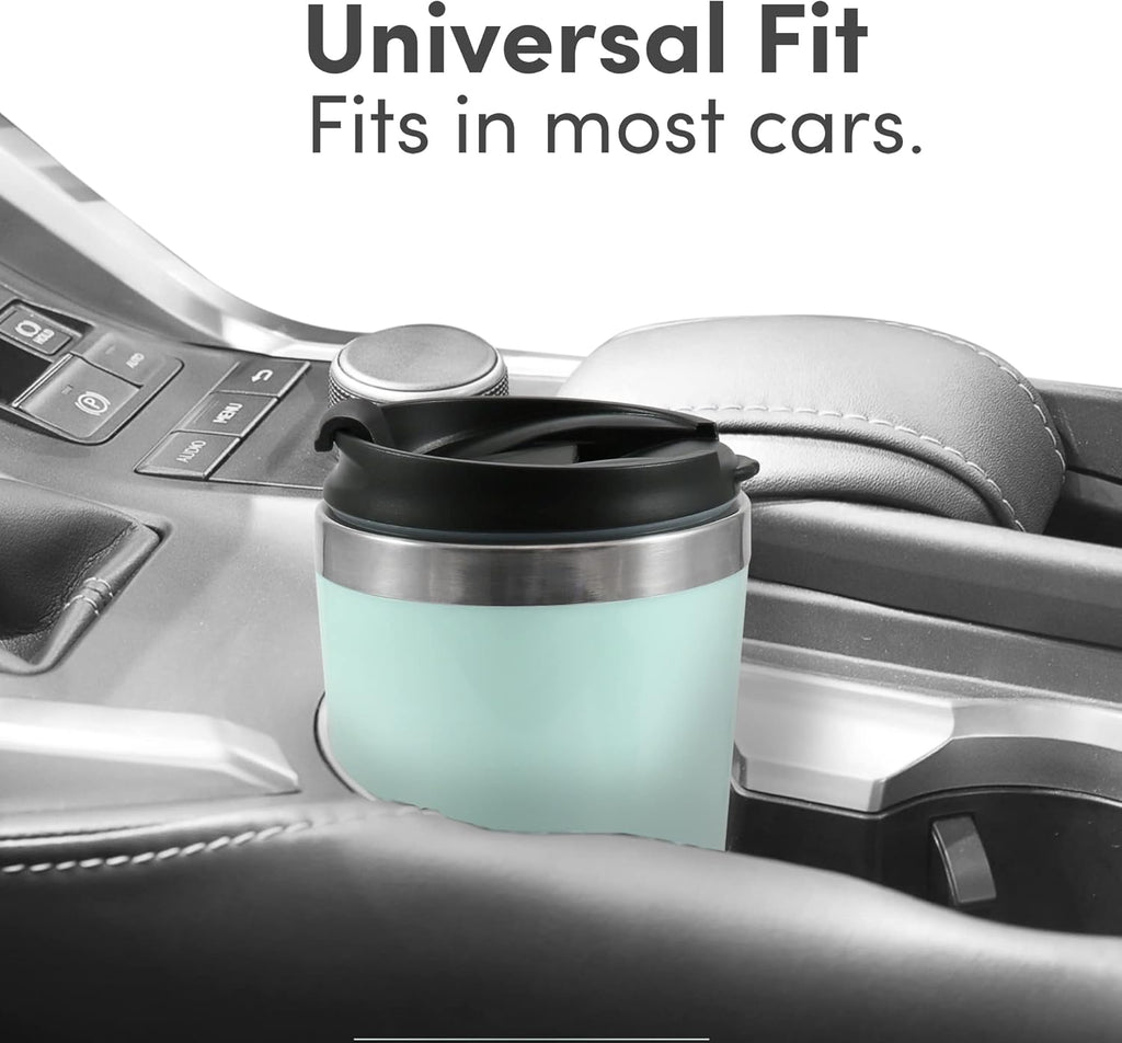 Brew Your Perfect Cup Anywhere with the EHC113M Personal Single-Serve Compact Coffee Maker - Includes 14Oz Stainless Steel Travel Mug and Reusable Filter in Stylish Mint