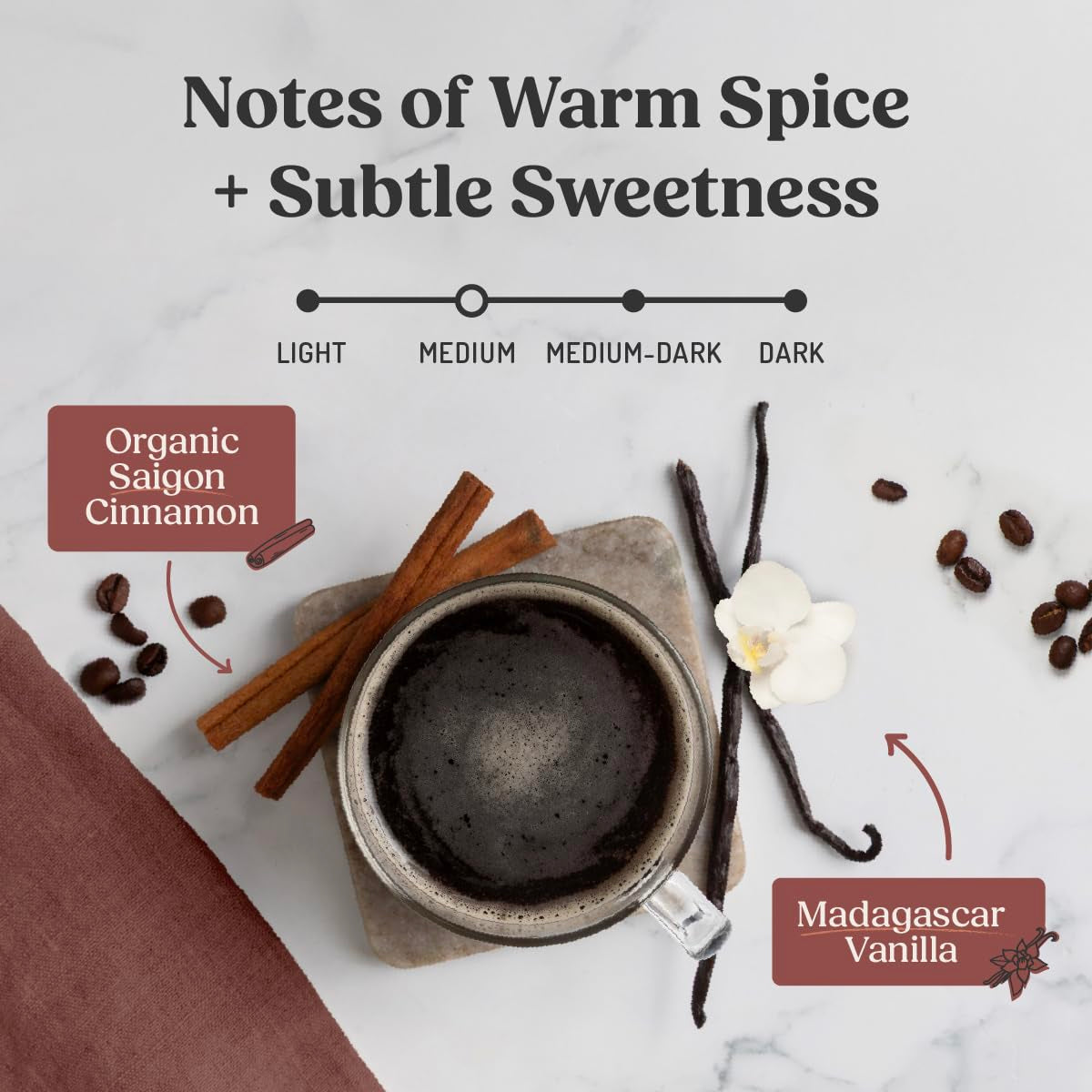 Indulge in the Richness of Cinnamon & Vanilla Ground Coffee - 10 Ounces of Medium Roast Delight with Clean Coffee Assurance