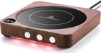 Elevate Your Coffee Experience with the 36W Wood Coffee Mug Warmer - Customizable Temperature Control and Auto Shut Off for Ultimate Convenience